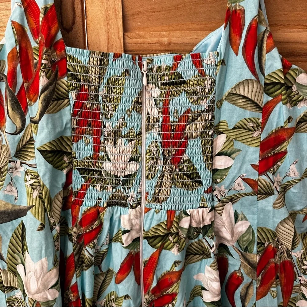 Show Me Your MuMu Teal Spicy Pepper Prim Midi Sundress size XXL - Picture 7 of 8